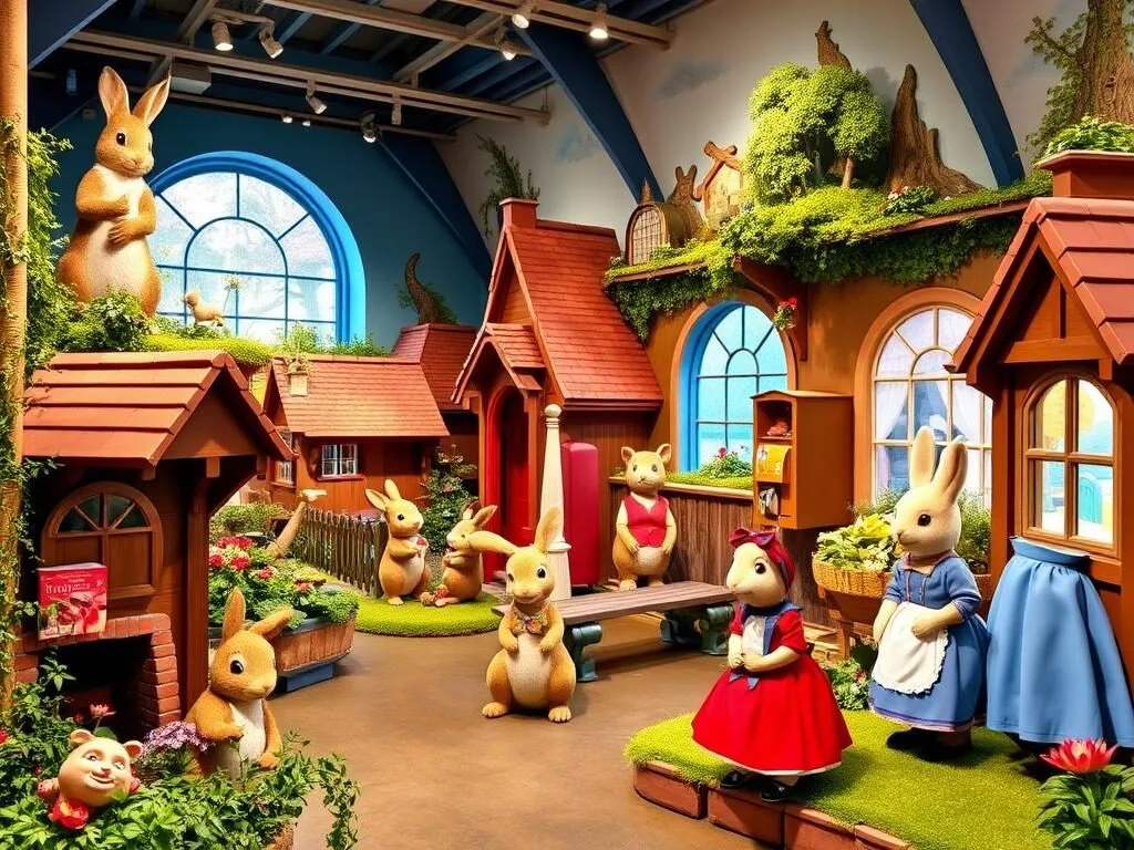 Interior of The World of Beatrix Potter attraction showing character displays in Bowness-on-Windermere Interior of The World of Beatrix Potter attraction showing character displays in Bowness-on-Windermere