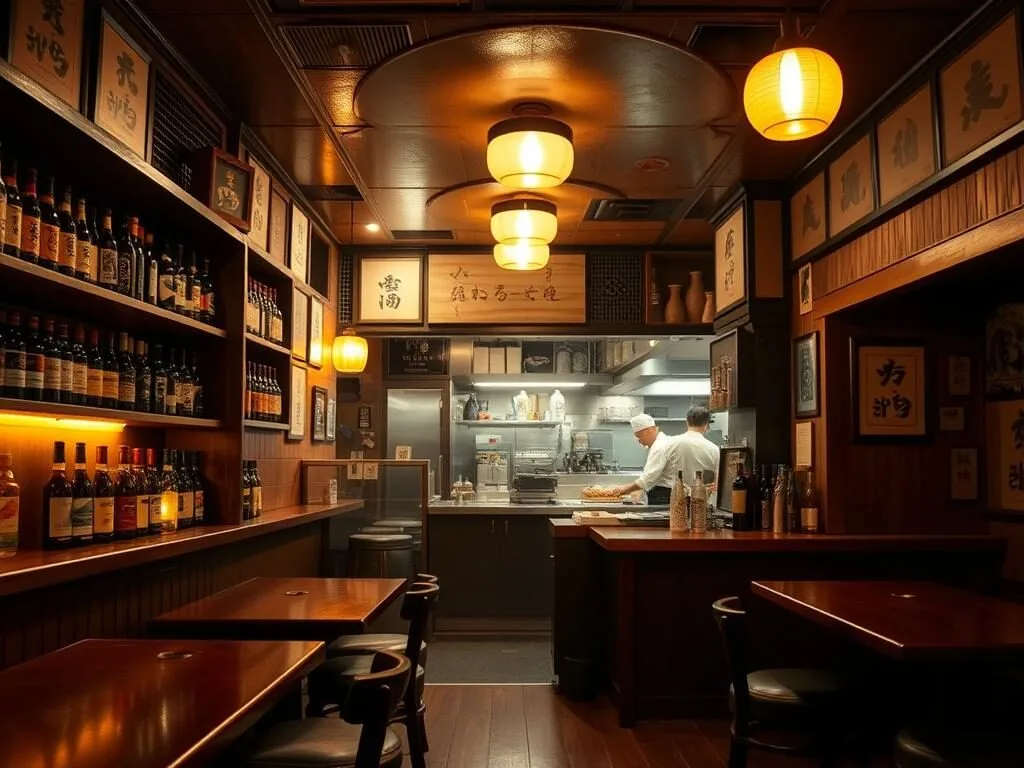 Izakaya Seki's cozy interior with traditional Japanese design, a hidden gem among Washington DC Japanese restaurants