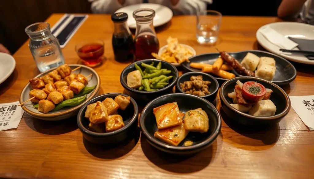 Izakaya-style small plates with sake at a Washington DC Japanese restaurant