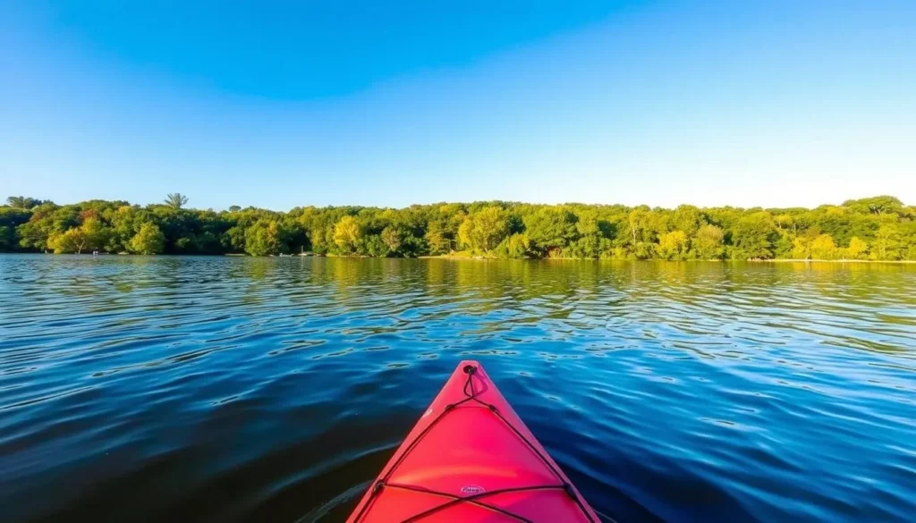 Kayaking on Lake Fayetteville in Fayetteville, Arkansas