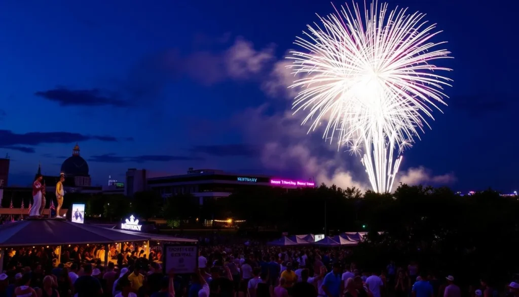 Kentucky Derby Festival events with Thunder Over Louisville fireworks display