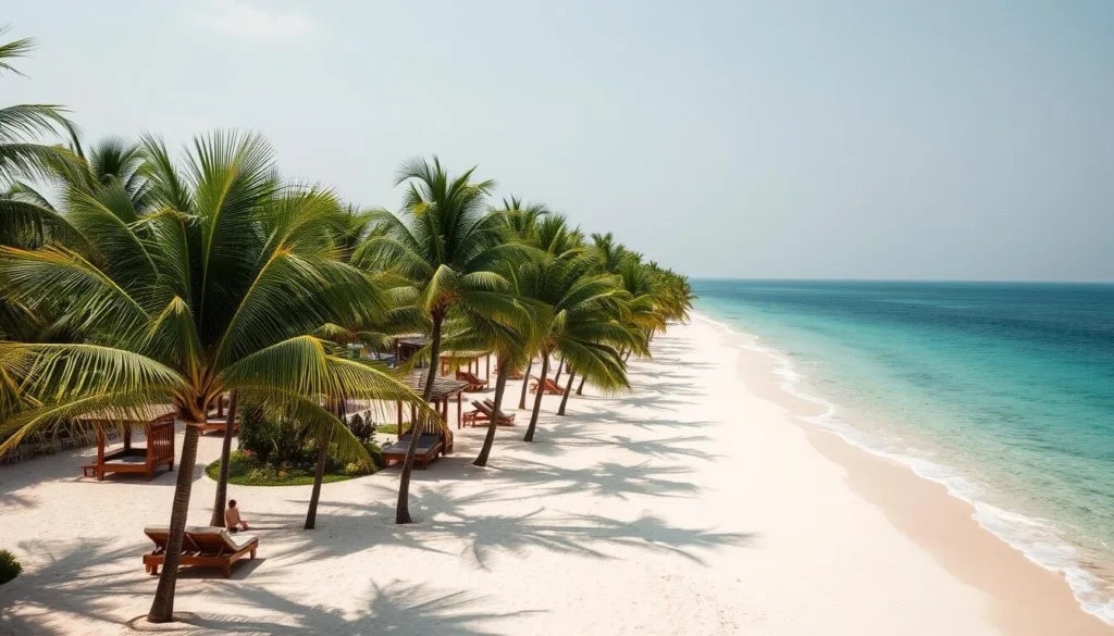 La Campagne Tropicana Beach Resort in Lagos with palm trees and clear blue water La Campagne Tropicana Beach Resort in Lagos with palm trees and clear blue water