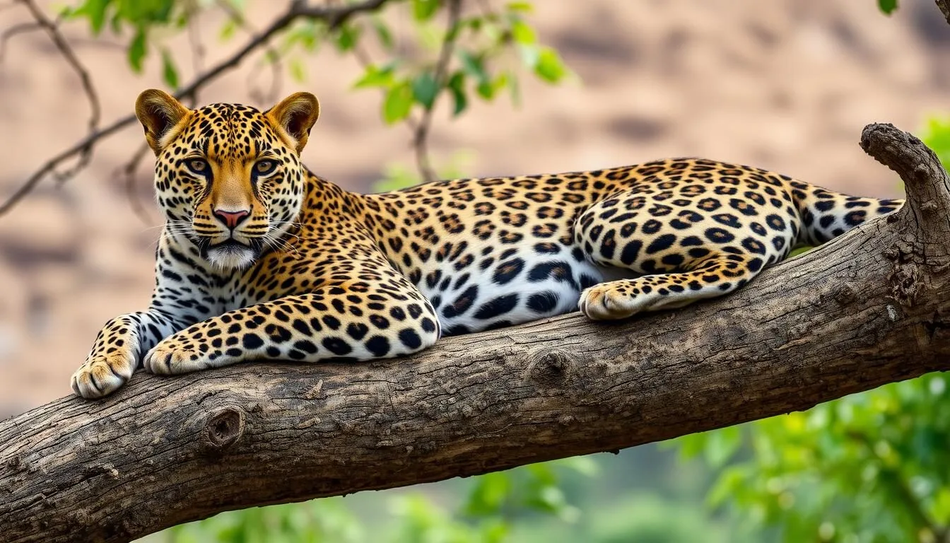 Leopard resting on a tree branch in Yala National Park, Sri Lanka best things to do