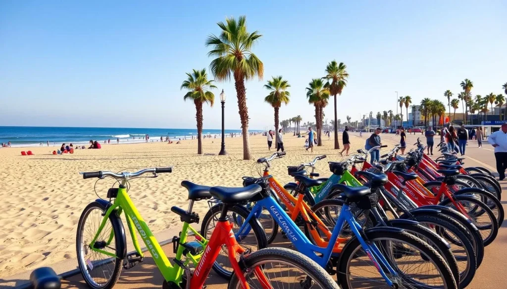 Long Beach shoreline bike rentals image