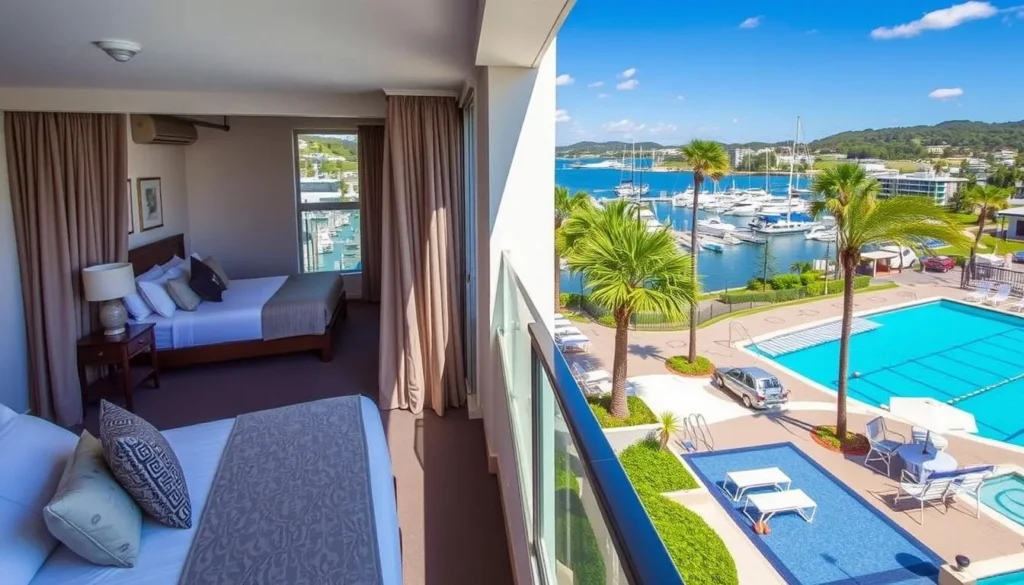 Luxury accommodation at The Anchorage in Port Stephens with marina views