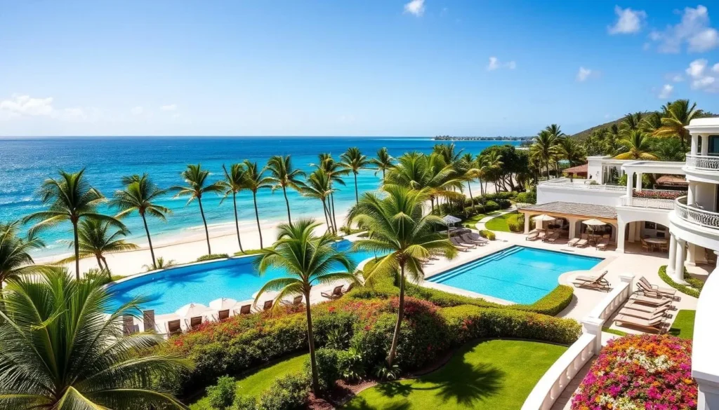 Luxury beachfront resort near Carlisle Bay with swimming pool and ocean view Luxury beachfront resort near Carlisle Bay with swimming pool and ocean view