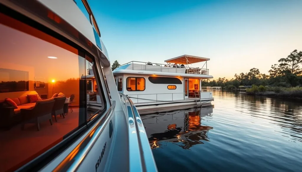 Luxury houseboat on the Murray River in the Murraylands Region South Australia