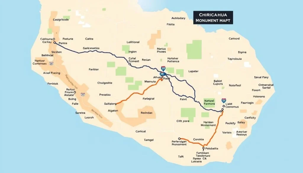 Map or directions to Chiricahua National Monument