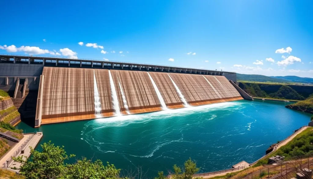 Massive Itaipu Dam hydroelectric facility near Iguaçu Falls