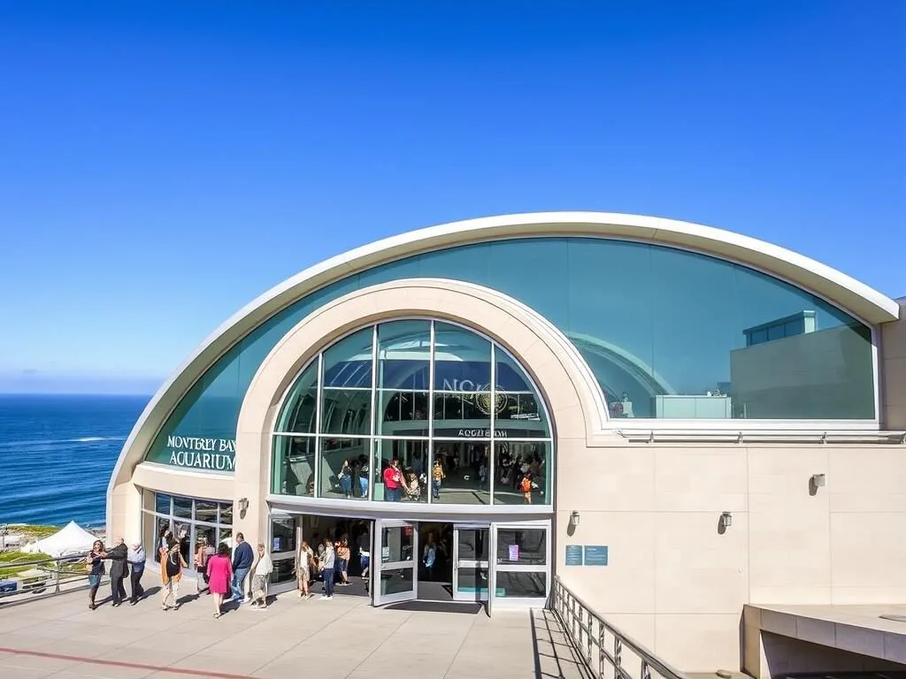 Monterey Bay Aquarium exterior with ocean view Monterey Bay Aquarium exterior with ocean view
