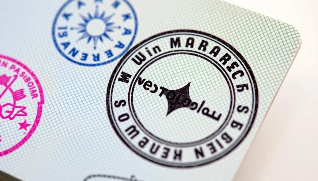 Moroccan passport stamp representing entry to Western Sahara Moroccan passport stamp representing entry to Western Sahara
