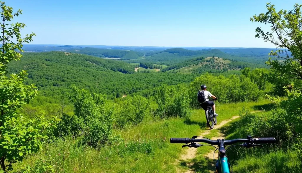 Mountain biking trails at Centennial Park in Fayetteville, Arkansas