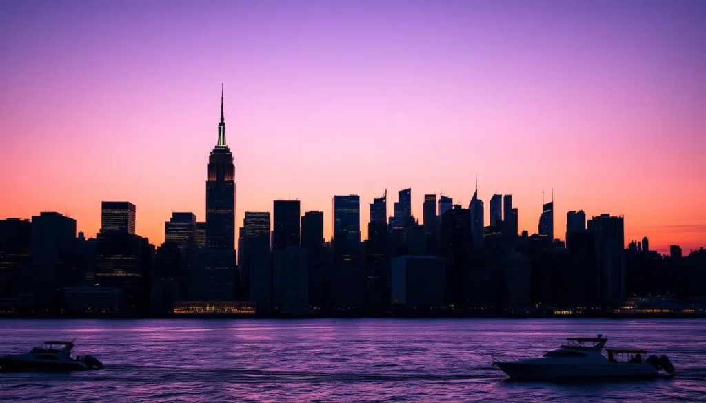 New York City skyline featuring iconic landmarks, one of the best things to do in the United States New York City skyline featuring iconic landmarks, one of the best things to do in the United States