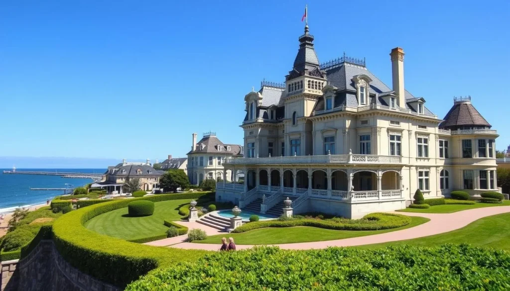 Newport Rhode Island mansions view from Woonsocket day trip