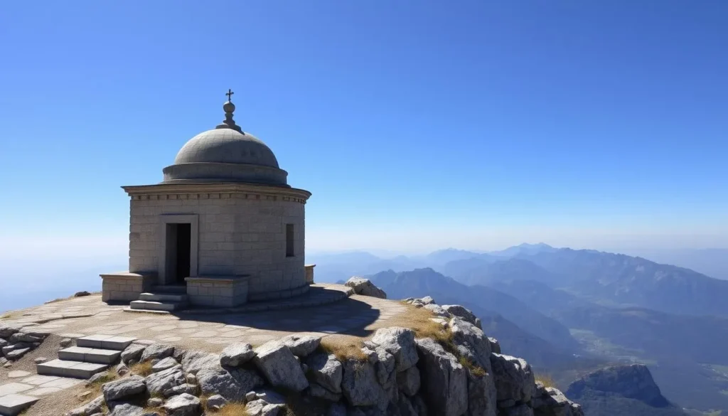 Njegoš Mausoleum at the top of Mount Lovćen with panoramic views Njegoš Mausoleum at the top of Mount Lovćen with panoramic views