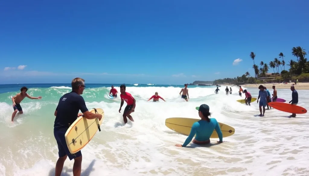 Oceanside surfing lessons image