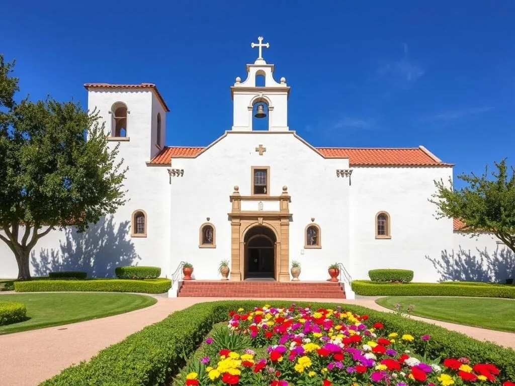 Old Mission Santa Ines in Solvang, California, a historic Spanish mission and popular thing to do Old Mission Santa Ines in Solvang, California, a historic Spanish mission and popular thing to do