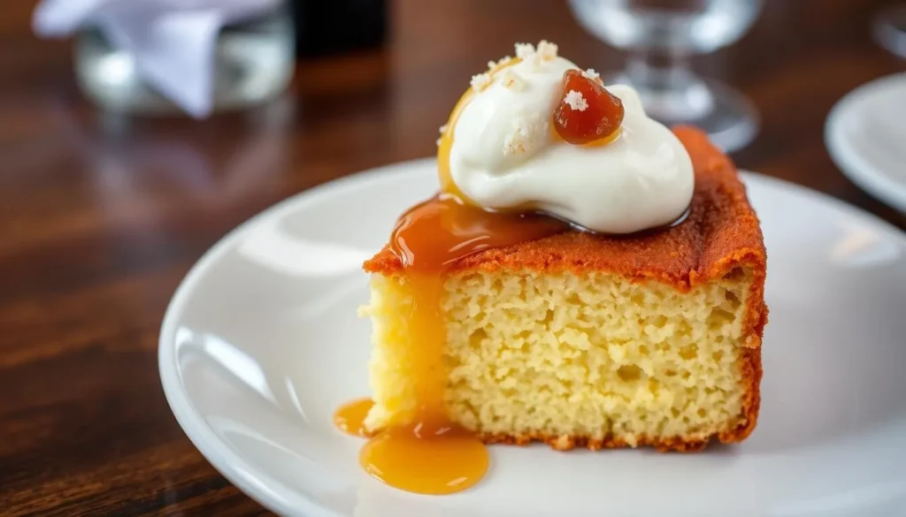 Olive oil cake with crème fraîche mousse from Thompson Italian in Washington DC