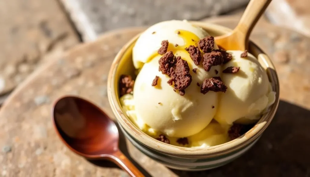 Olive oil gelato with cocoa crumble from Happy Ice Cream in Washington DC
