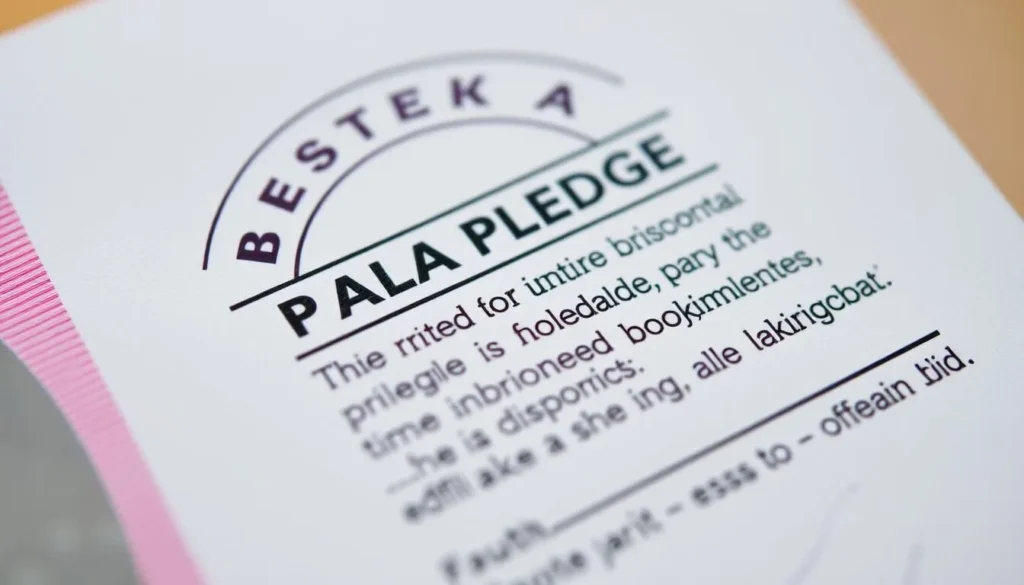 Palau Pledge stamp in passport with environmental conservation message Palau Pledge stamp in passport with environmental conservation message