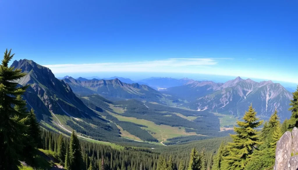 Panoramic mountain views at Hurricane Ridge in Olympic National Park