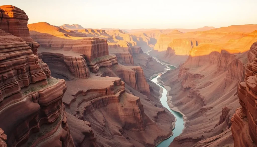Panoramic view of Fish River Canyon with winding river at the bottom - best things to do in Namibia