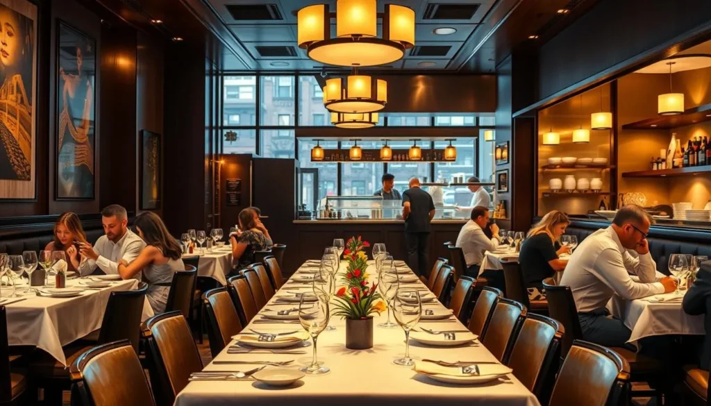 Restaurant dining scene in downtown Hartford Connecticut