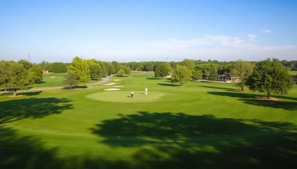 Richter Park Golf Course scenic view with golfers playing