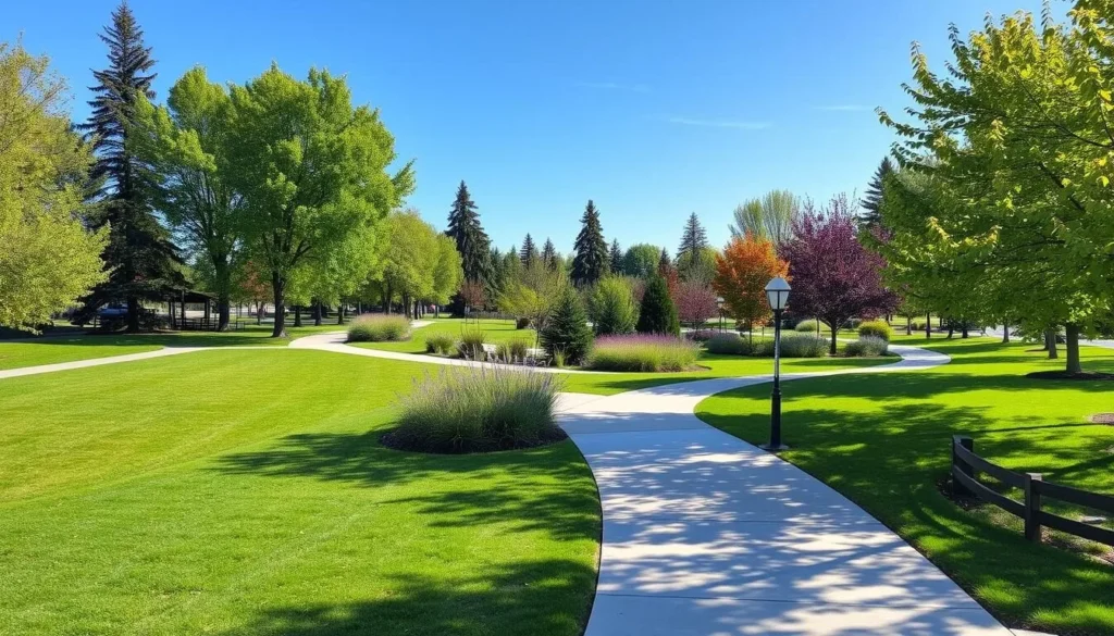 Riverfront Park Spokane with walking paths and green spaces