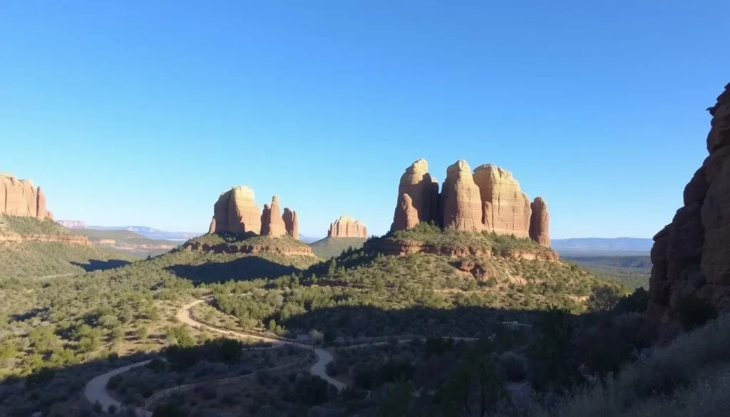 Rock Bridge Memorial State Park with hiking trails and natural rock formations
