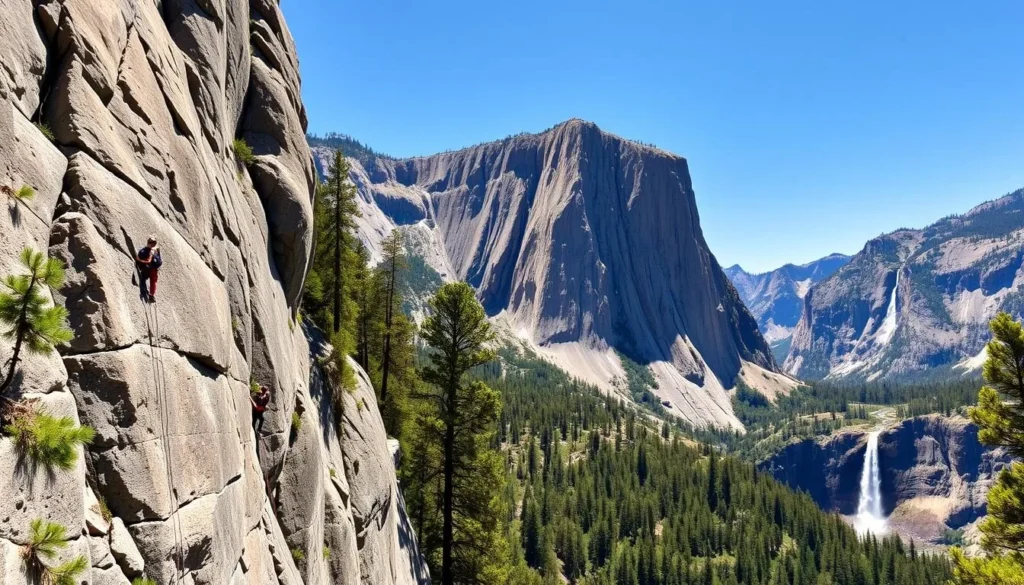 Rock climbing in Yosemite National Park