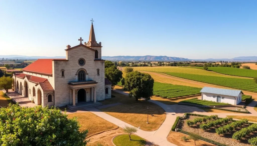 San Joaquin historic church and Garin Farm
