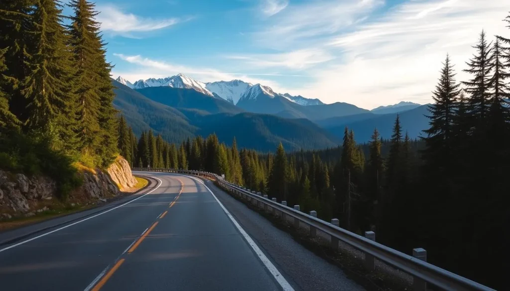 Scenic drive to Artist Point along Mount Baker Highway