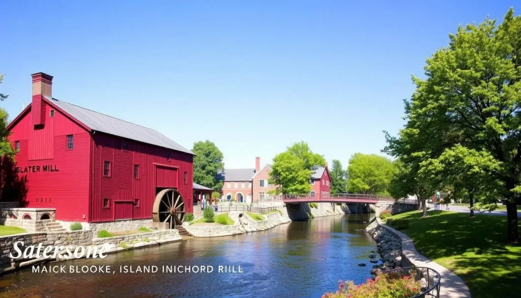 Slater Mill Historic Site in Pawtucket near Woonsocket Rhode Island