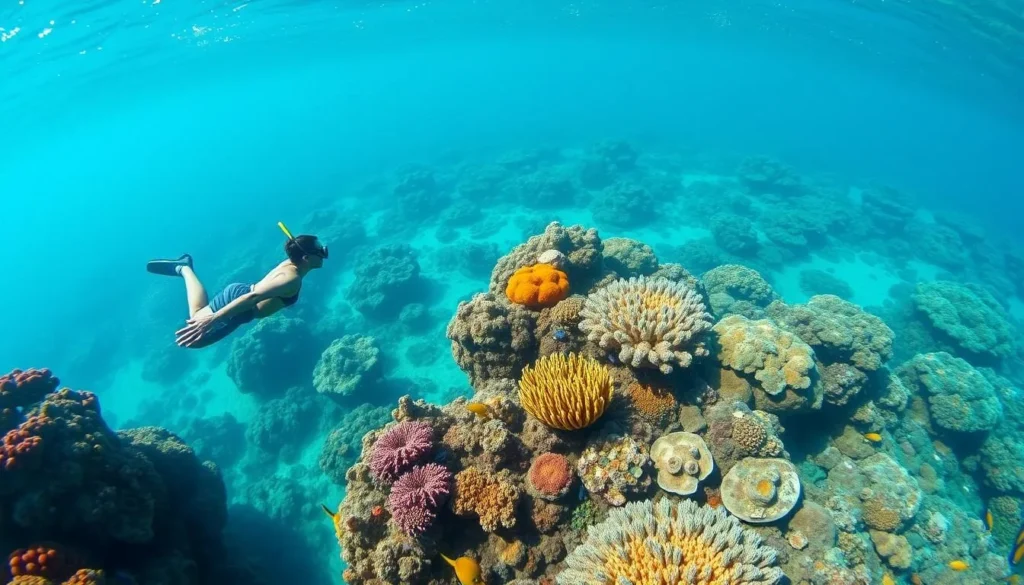 Snorkeling in the coral reefs of Atauro Island, Timor-Leste Snorkeling in the coral reefs of Atauro Island, Timor-Leste