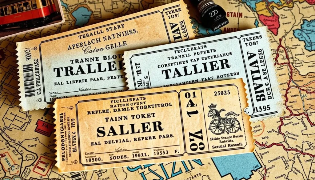 Soller vintage train tickets image
