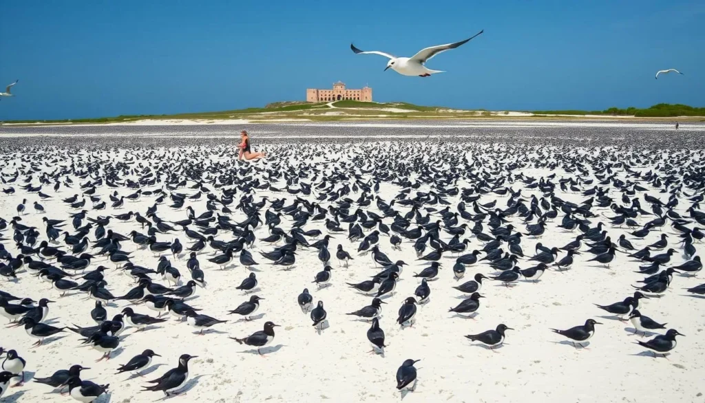 Sooty terns nesting on Bush Key in Dry Tortugas National Park