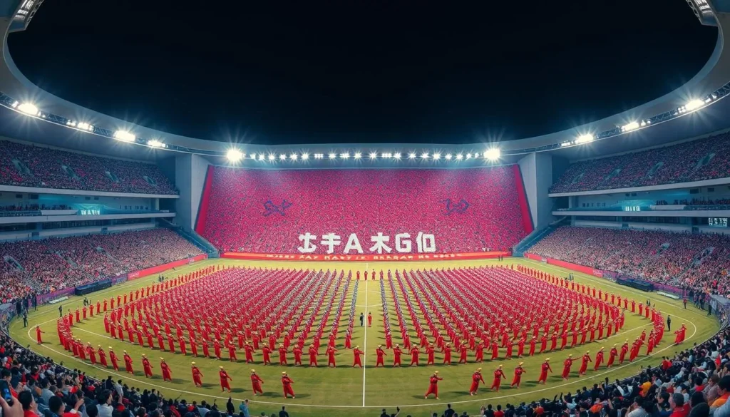 Spectacular Mass Games performance in Pyongyang, unique North Korea things to do
