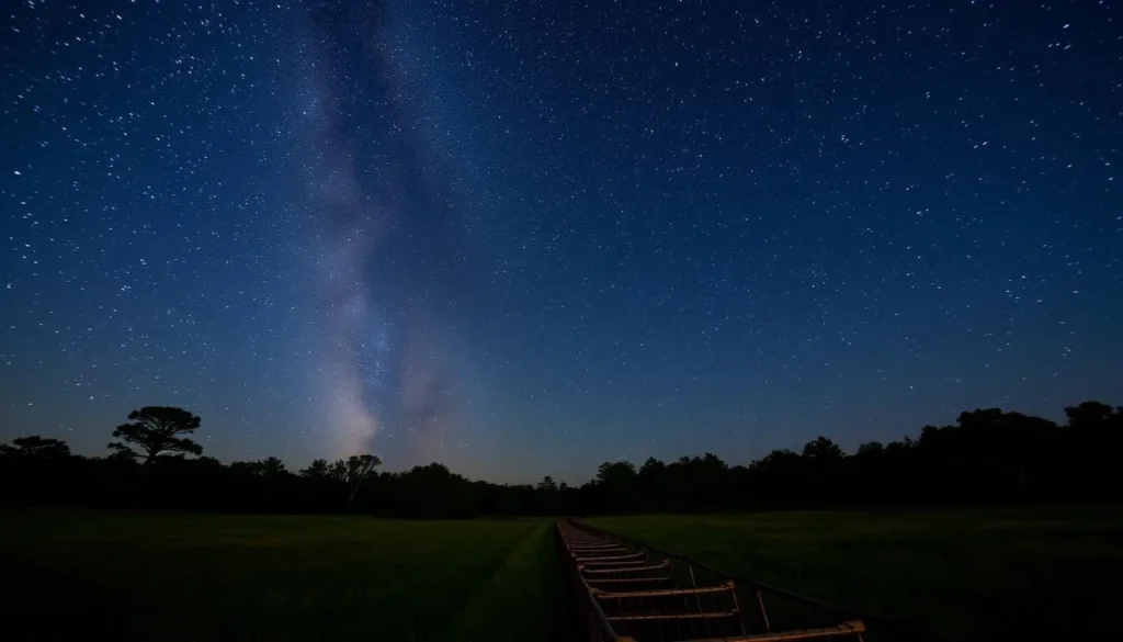 Stargazing at Kissimmee Prairie Preserve State Park, with the night sky filled with stars.