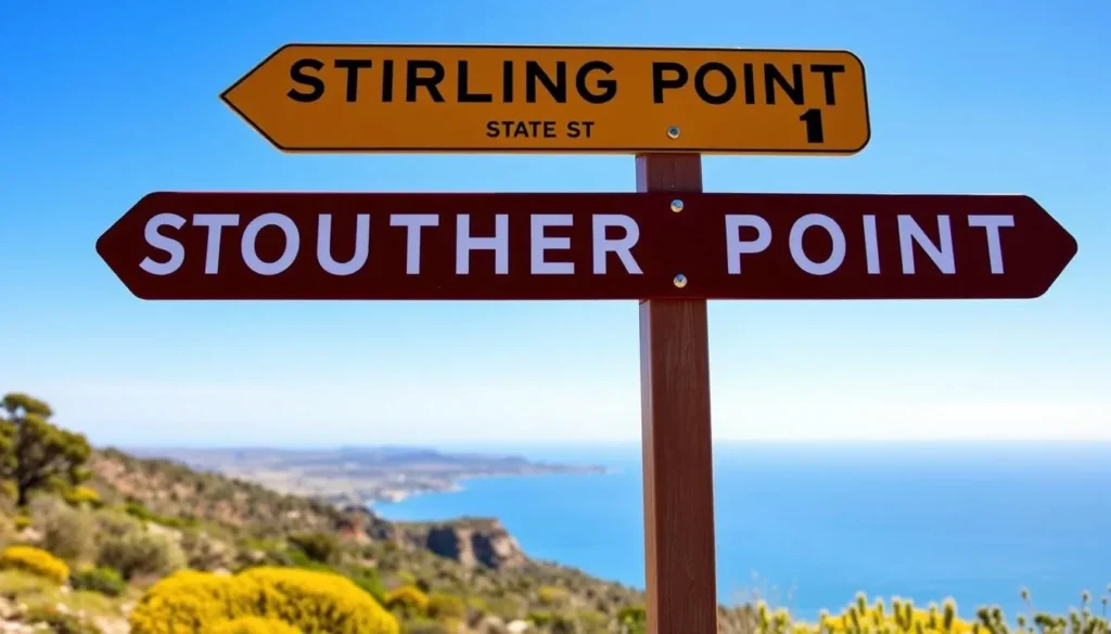 Stirling Point signpost marking the southern end of State Highway 1