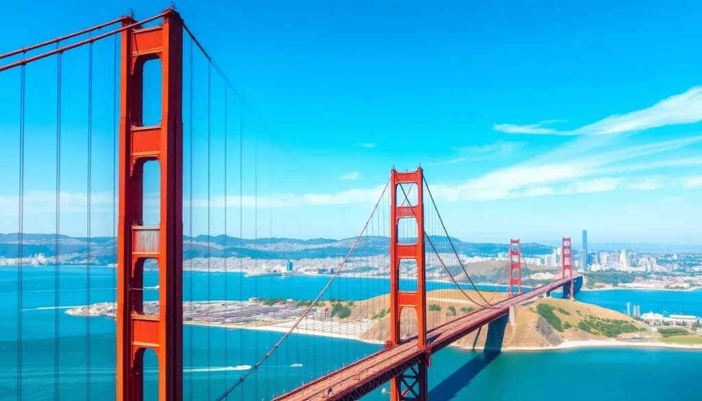 Stunning view of the Golden Gate Bridge in San Francisco, one of the best things to do in the United States Stunning view of the Golden Gate Bridge in San Francisco, one of the best things to do in the United States
