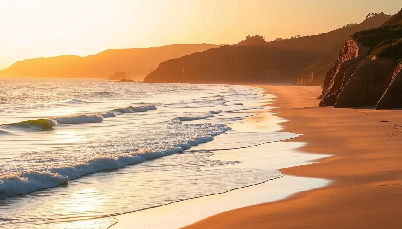 Sunrise over Copacabana Beach on the Central Coast NSW