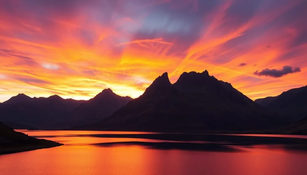 Sunset over the Cuillin mountains on Isle of Skye, the perfect end to exploring Isle of Skye things to do