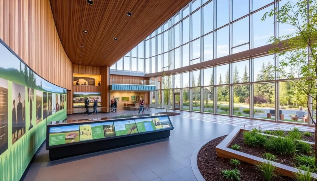 Suquamish Museum, a LEED-certified building with exhibits on the Suquamish Tribe