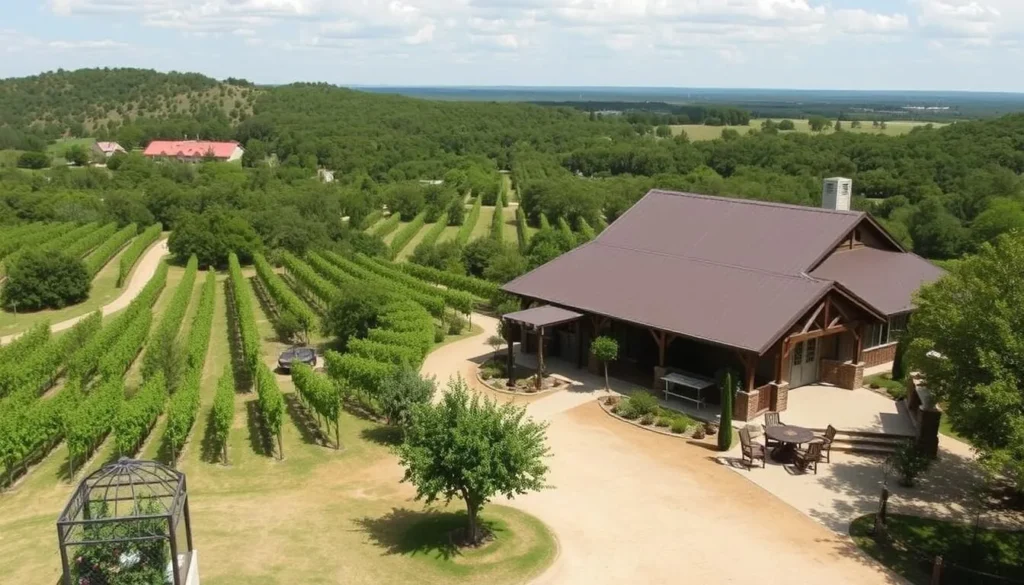 Texas Hill Country wineries near Austin with vineyards and a tasting room