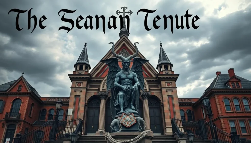 The Satanic Temple in Salem, Massachusetts, with the Baphomet statue