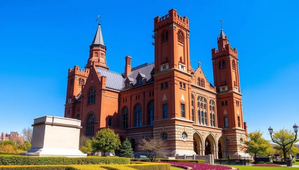 The Smithsonian Castle on the National Mall in Washington DC