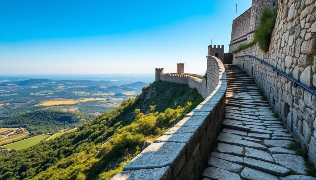 The Witches' Path (Passo delle Streghe) connecting San Marino's three towers with scenic views The Witches' Path (Passo delle Streghe) connecting San Marino's three towers with scenic views