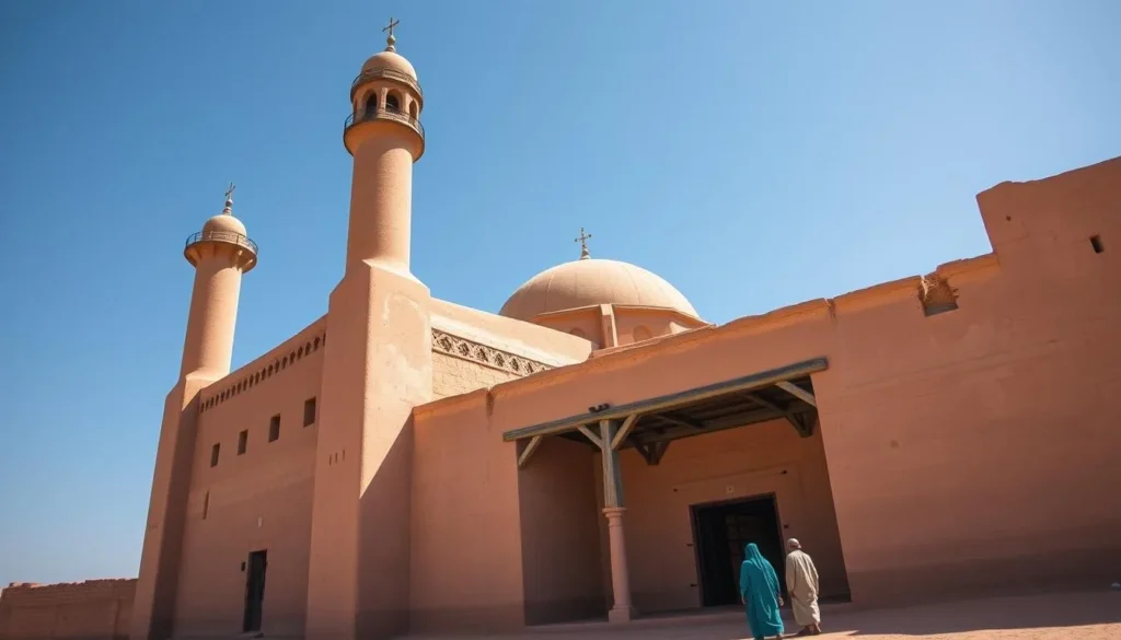 The historic Djinguereber Mosque in Timbuktu with its distinctive mud architecture