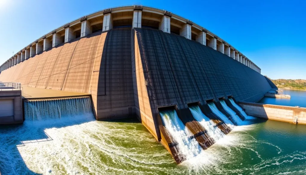 The impressive Itaipu Dam, one of the world's largest hydroelectric plants, on the border of Paraguay and Brazil The impressive Itaipu Dam, one of the world's largest hydroelectric plants, on the border of Paraguay and Brazil